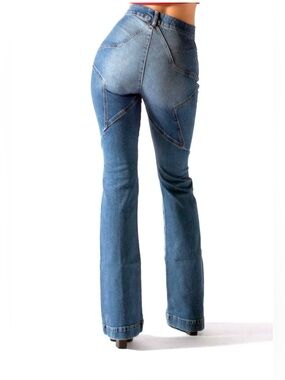 NWT Iconic REVICE Venus Flare Jeans in Medium Blue